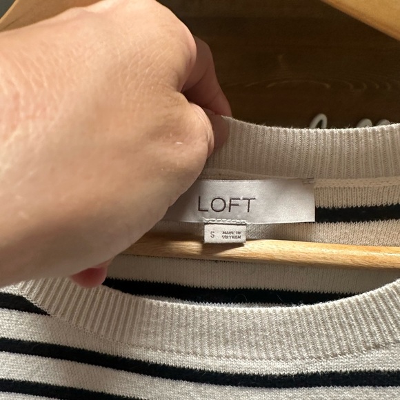 LOFT Striped Knit Top - Picture 2 of 3